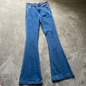Forever 21 high rise bell bottom Jean